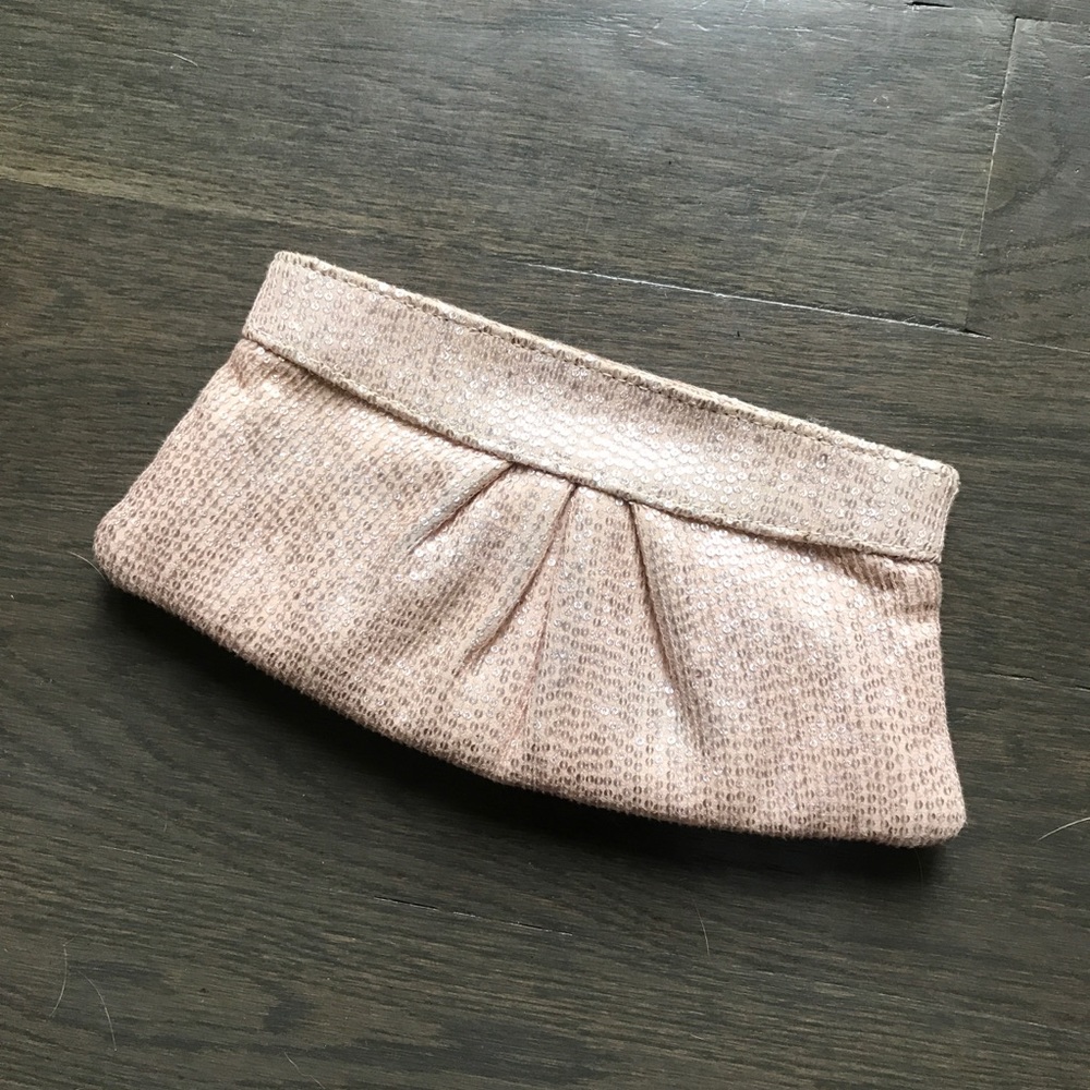 Sequin Blush Pink Lauren Merkin clutch